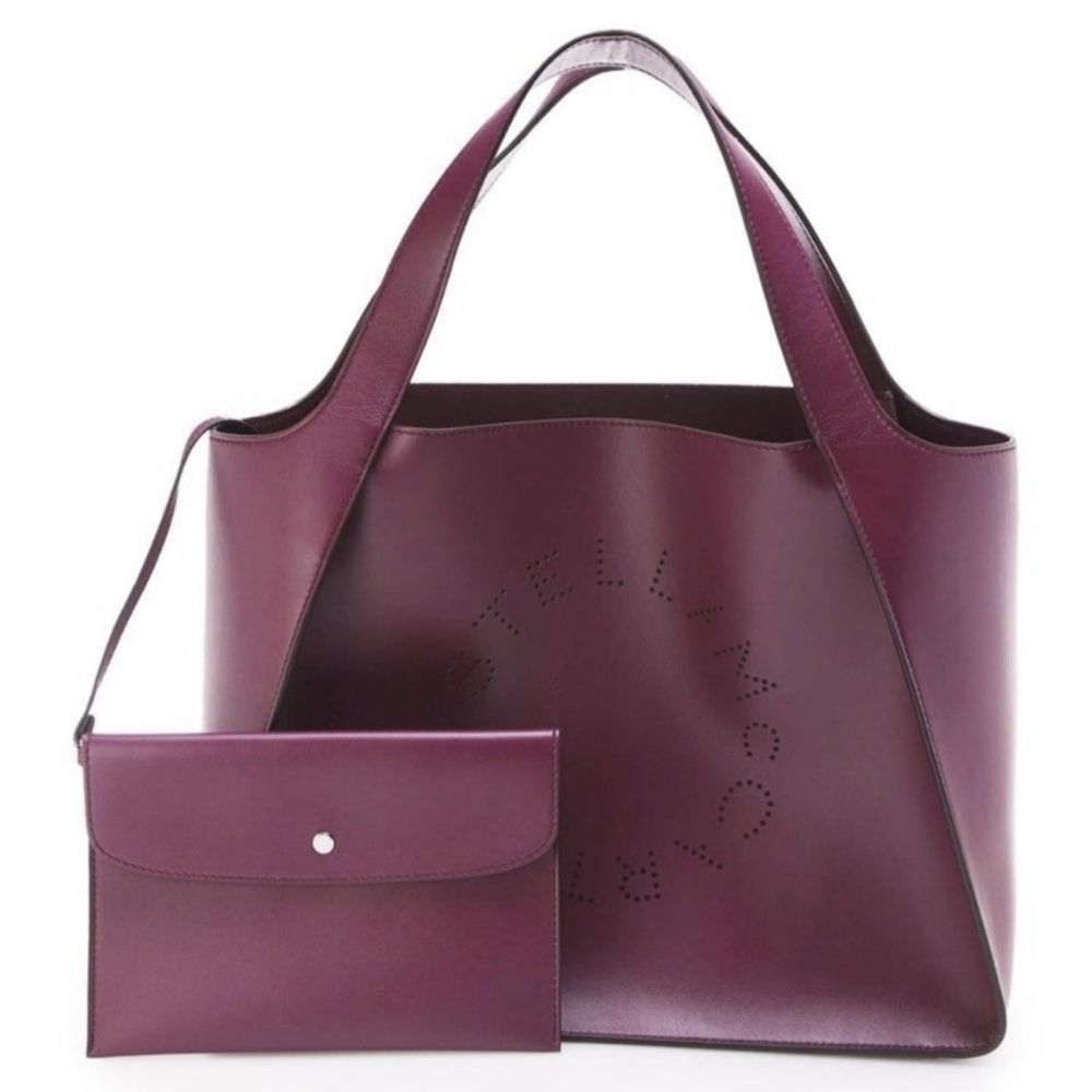 Stella McCartney designer tote in amethyst